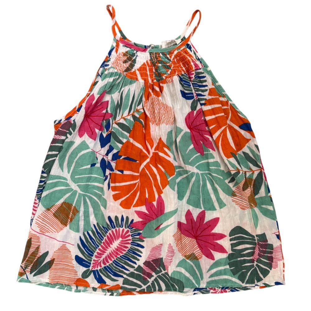 Nicole Miller New York‎ Tropical Floral Sleeveless Top Women's Medium